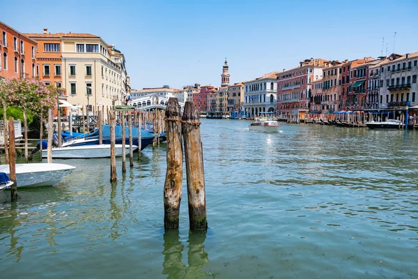 Beautiful venetian street in summer day, Italy Venice — Stock Photo, Image