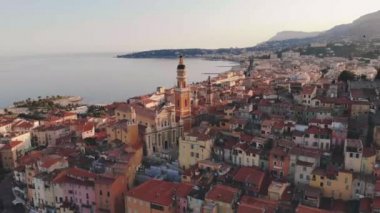 Menton Fransa renkli şehir Mantonu, Provence-Alpes-Cote dAzur, Fransa