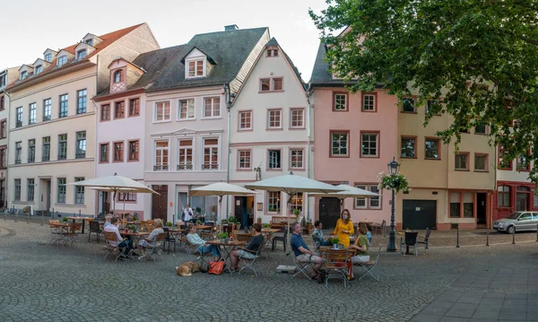 Mainz Germany August 2020, Classical timber houses in the center of Mainz, Germany — Stock Photo, Image