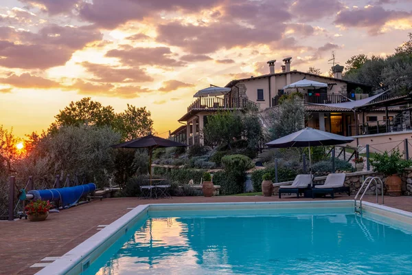 Luxury country house with swimming pool in Italy