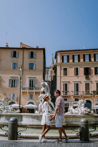 Piazza Navona in Rome, Italy in the morning — Foto de Stock