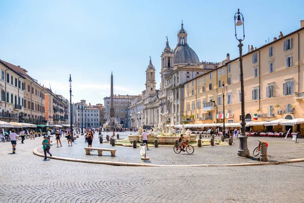 Piazza Navona in Rome, Italy in the morning — Foto Stock