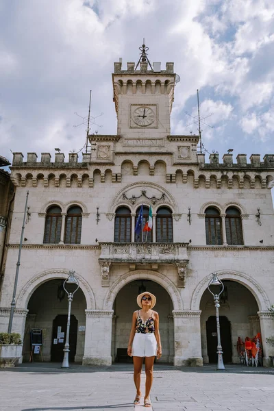 Přehled Fiuggi v Itálii, Scénická podívaná v Fiuggi, provincie Frosinone, Lazio, střední Itálie — Stock fotografie