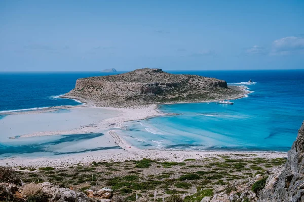 Playa de Balos Creta Grecia, la playa de Balos se encuentra en una de las playas más bellas de Grecia en la isla griega —  Fotos de Stock