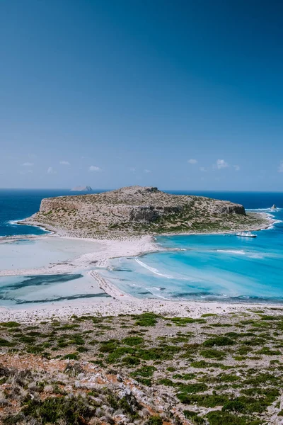 Playa de Balos Creta Grecia, la playa de Balos se encuentra en una de las playas más bellas de Grecia en la isla griega —  Fotos de Stock