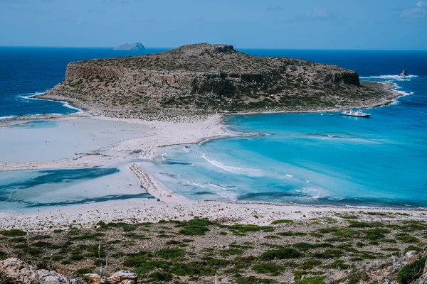 Playa de Balos Creta Grecia, la playa de Balos se encuentra en una de las playas más bellas de Grecia en la isla griega —  Fotos de Stock