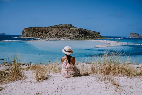 Balos Beach Cret Greece, пляж Balos находится на одном из самых красивых пляжей Греции на греческом острове — стоковое фото