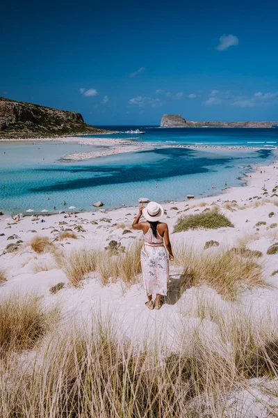Balos Beach Cret Greece, пляж Balos находится на одном из самых красивых пляжей Греции на греческом острове — стоковое фото