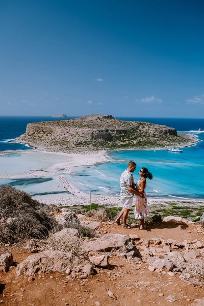 Playa de Balos Creta Grecia, la playa de Balos se encuentra en una de las playas más bellas de Grecia en la isla griega —  Fotos de Stock