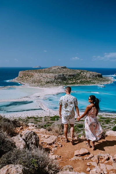 Balos Beach Cret Grecja, Balos plaża jest jedną z najpiękniejszych plaż w Grecji na greckiej wyspie — Zdjęcie stockowe