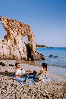 Voulisma plajı tropik plajı, Istron, Girit, Yunanistan