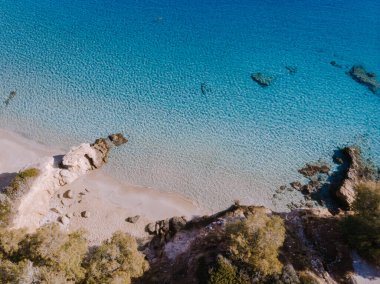 Voulisma plajı tropik plajı, Istron, Girit, Yunanistan