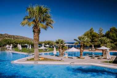 Girit Yunanistan ve Candia park köyü Girit 'te lüks bir tatil köyü