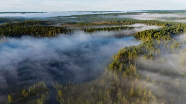 Kanyon Gölü Julma Olkky, Finlandiya 'nın Hossa Ulusal Parkı' nda sakin bir manzarayı gözler önüne sererek sabah sisinde gizlenmiştir. Bereketli yeşil ormanlar gölü çevreleyerek huzurlu bir atmosfer yaratıyor..