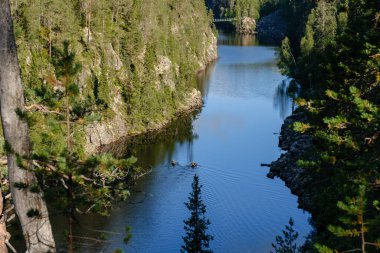 Finlandiya 'nın Hossa Ulusal Parkı' ndaki Julma Olkky Kanyonu 'nun dingin güzelliğini keşfedin..