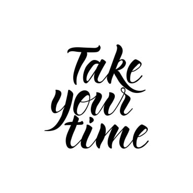 Keyfine bak. Mektup. Mürekkep çizimi. Beyaz arka planda izole edilmiş modern fırça kaligrafisi. Tişört