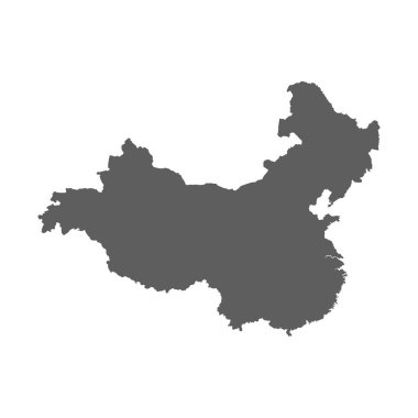 Vektör Çin harita izole üzerinde beyaz arka