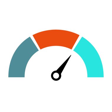 Benzin göstergesi simgesi beyaz arkasında izole