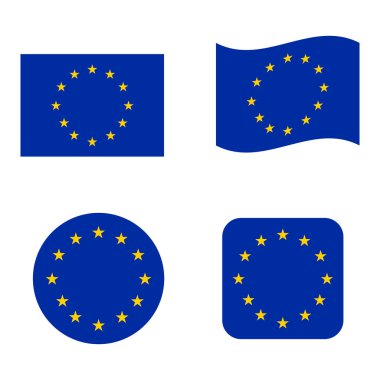 Avrupa bayrak vektör. Siyasi arka plan. Vektör çizim
