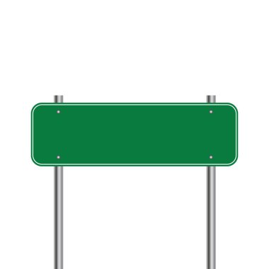 Otoban yol işaret izole üzerinde beyaz arka