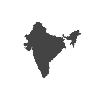 Hindistan harita isoalted beyaz arka vektör