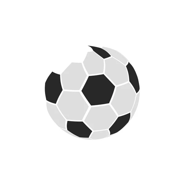 Logo Bola Fútbol Espalda Blanca — Archivo Imágenes Vectoriales