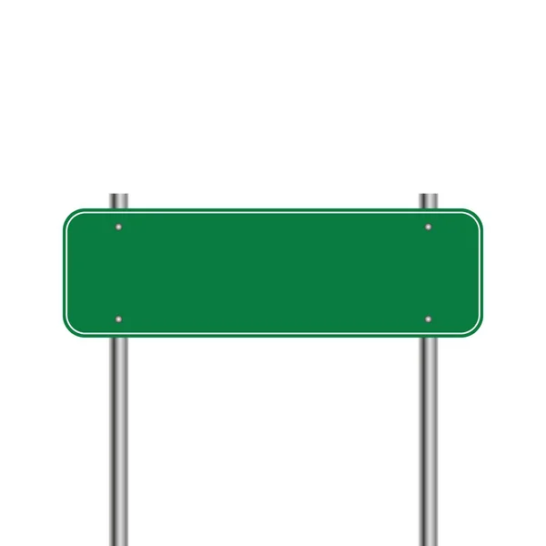 Highway Road Sign Isolated White Back — Stock Vector