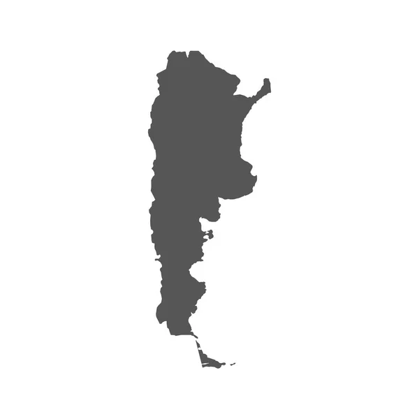 矢量阿根廷地图被隔离在白色背面 — 图库矢量图片