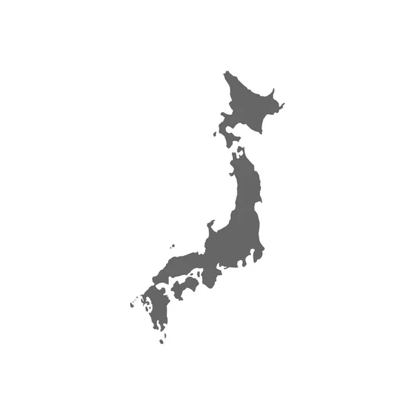 Vector Japan Map Isolated White Back — Stock Vector