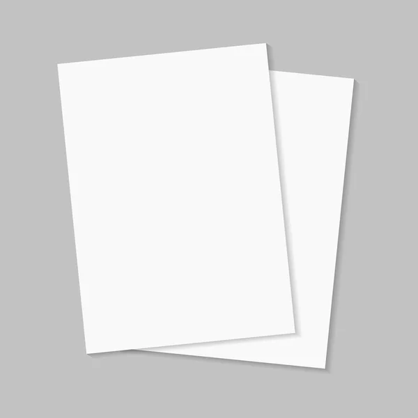 Papierliste Mit Schatten Vektorillustration — Stockvektor