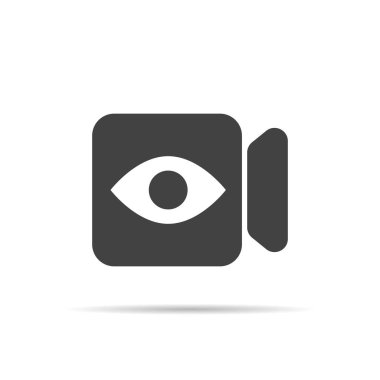 Canlı kamera simgesi beyaz arkasında izole