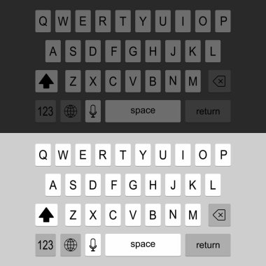 Klavye smartphone geri döndü. Smartphone b.t kavramı. Vektör