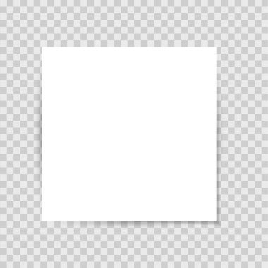 Liste etiket kağıt gölge ile. Vektör çizim