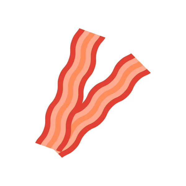 Bacon Icon Flat Style Vector Icon Illustration — Stock Vector