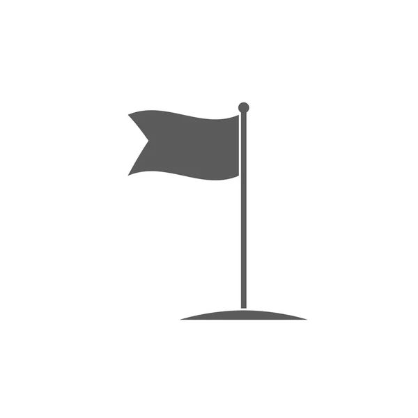 Vlagpictogram Ondertekenen Geïsoleerd Witte Achterzijde — Stockvector