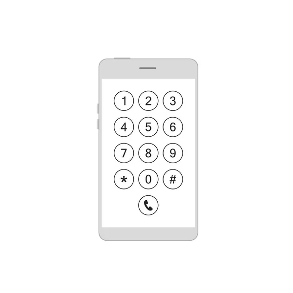 スマート フォンのキーボードの電話 デバイスのスマート フォンのコンセプト — ストックベクタ