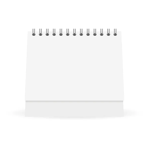 Mock White Paper Calendar Stands Table Vector — Stock Vector