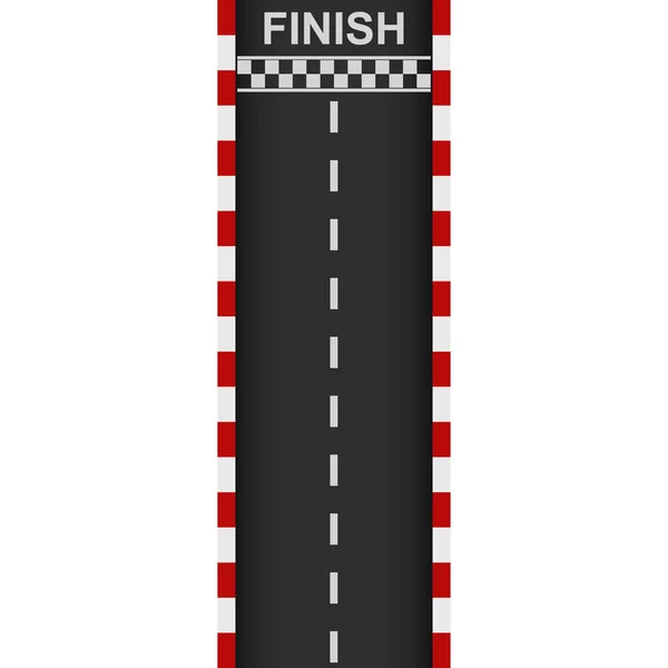 Rennstraße Start Und Ziel Vektorillustration — Stockvektor