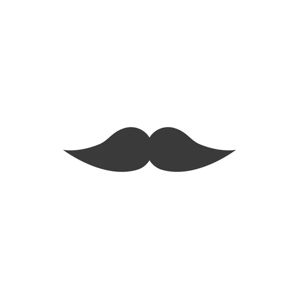 Icône Moustache Isolée Sur Dos Blanc — Image vectorielle