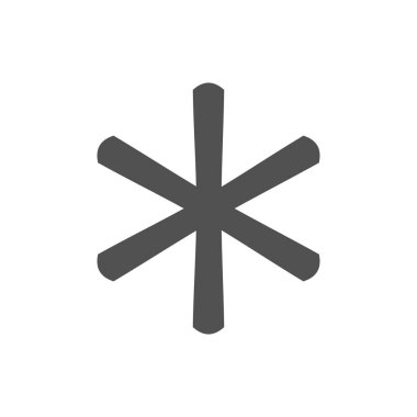 Yıldız işareti dipnot simgesini işaret. Eps10 vektör çizim