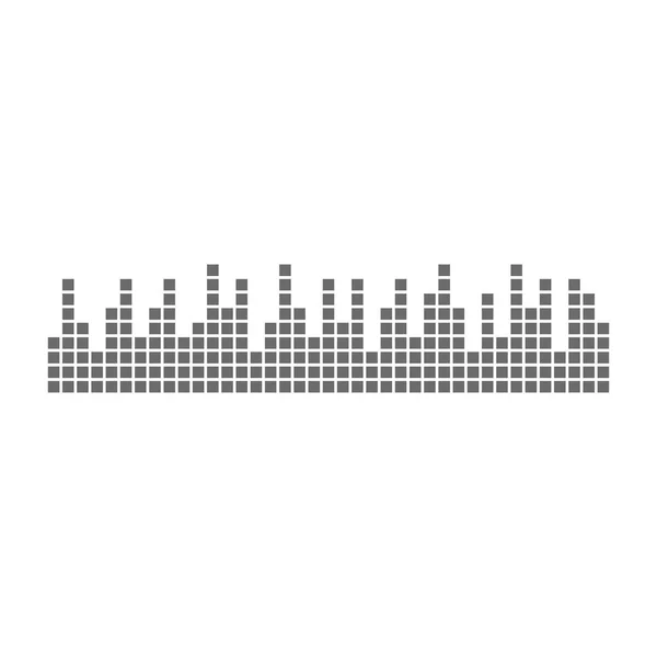 Forme Onda Sonore Icona Pixel Illustrazione Vettoriale Eps10 — Vettoriale Stock