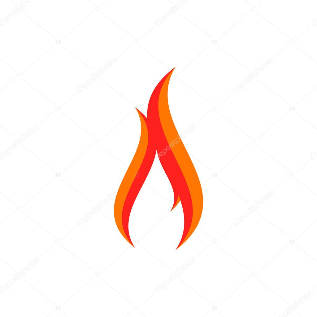 Fire logo sign icon. Eps10 vector illustration