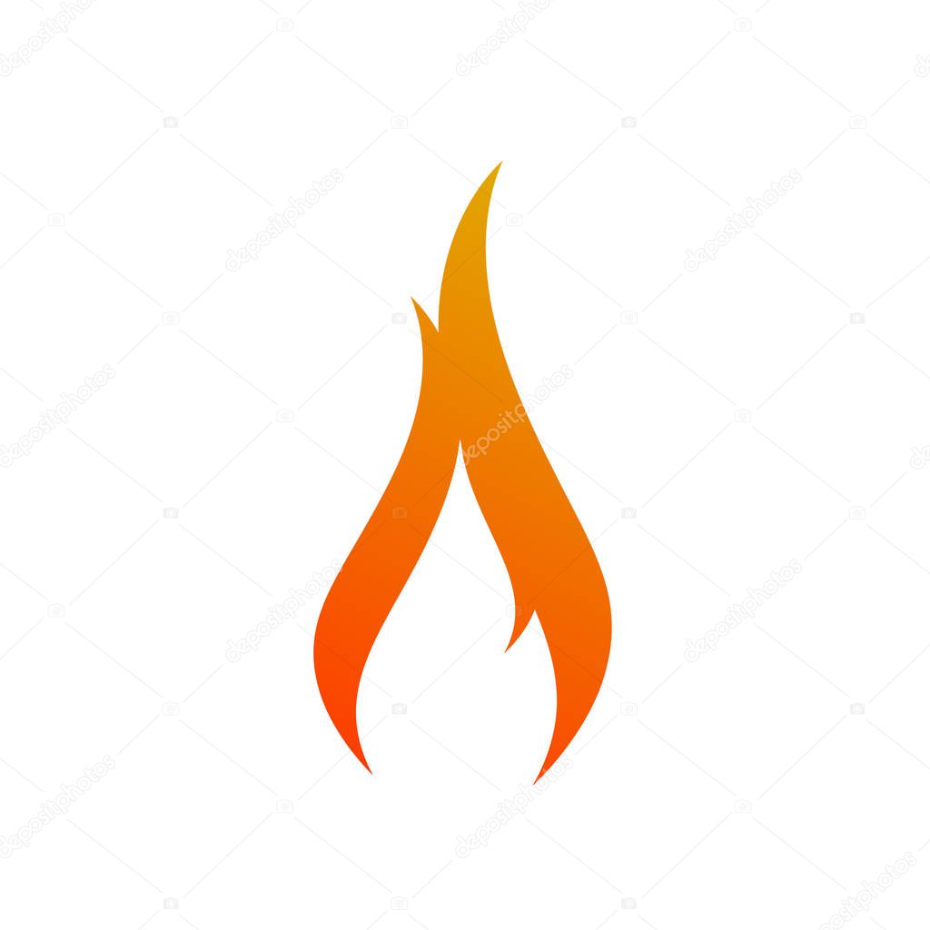 Fire logo sign icon. Eps10 vector illustration