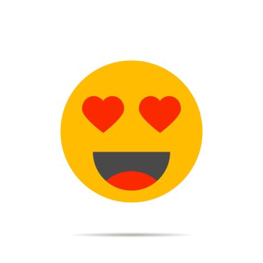 Güzel gülümseme gölge ile. Vektör eps10 çizim