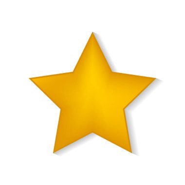 Gölge beyaz arka ile yıldız. Vektör