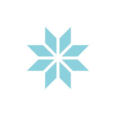 Kış kar tanesi romb simgesi beyaz arka