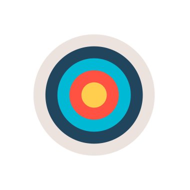 Hedef simgesi. Spor veya iş kavramı. Vektör