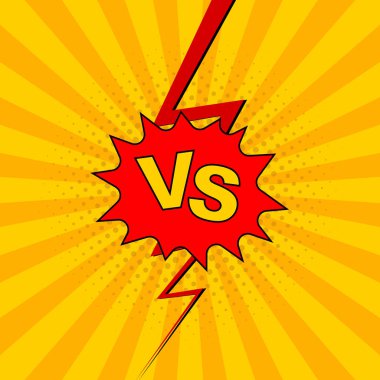 Arka plan yazı Vs karşı mücadele. Vektör eps10