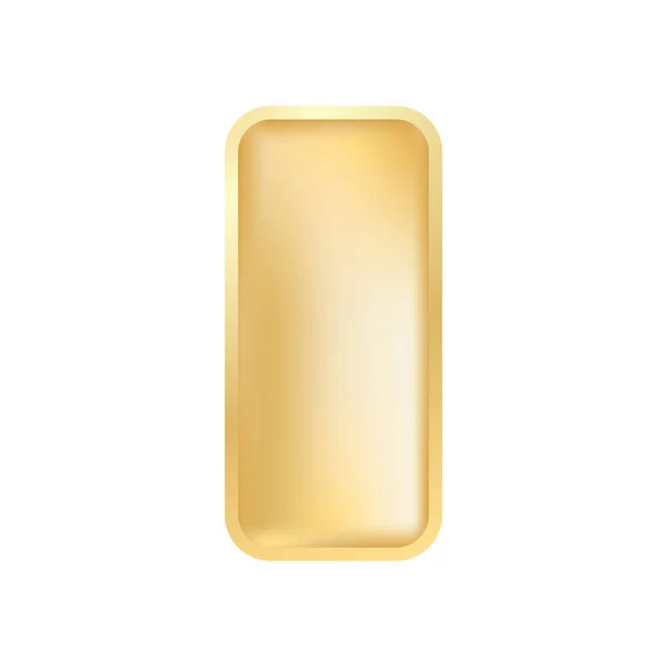 白い背景に分離されたリアルな金塊 — ストックベクタ