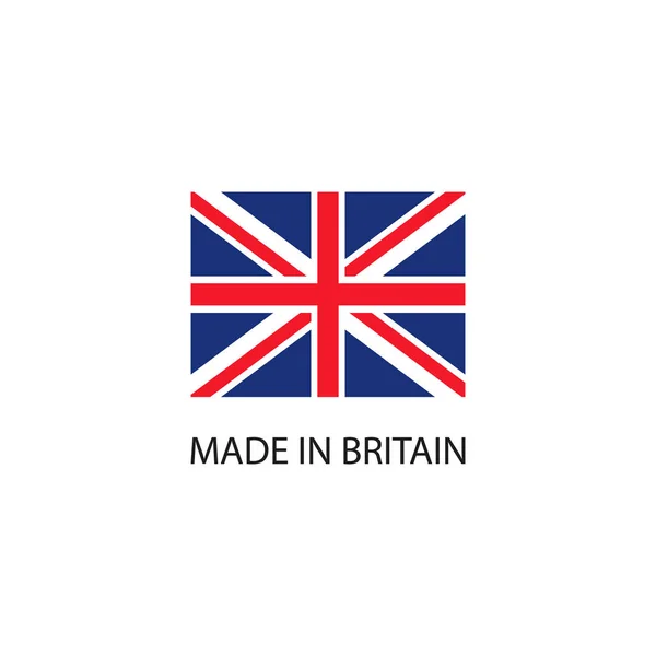 英国制造的签名与国旗 — 图库矢量图片